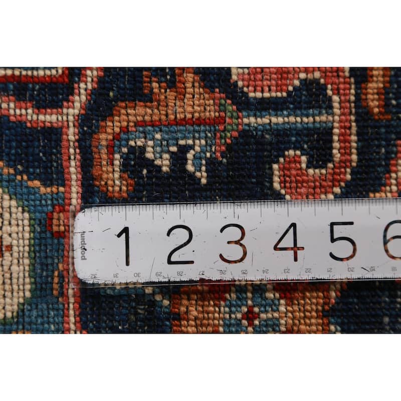 Vegetable Dye Red Heriz Serapi Oriental Area Rug Handmade Wool Carpet - 5'6"x 7'11"