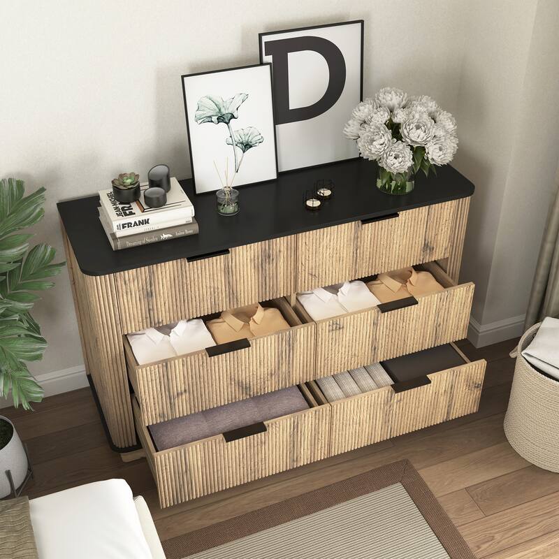 Modern Multi-functional Six-drawer MDF Cabinet
