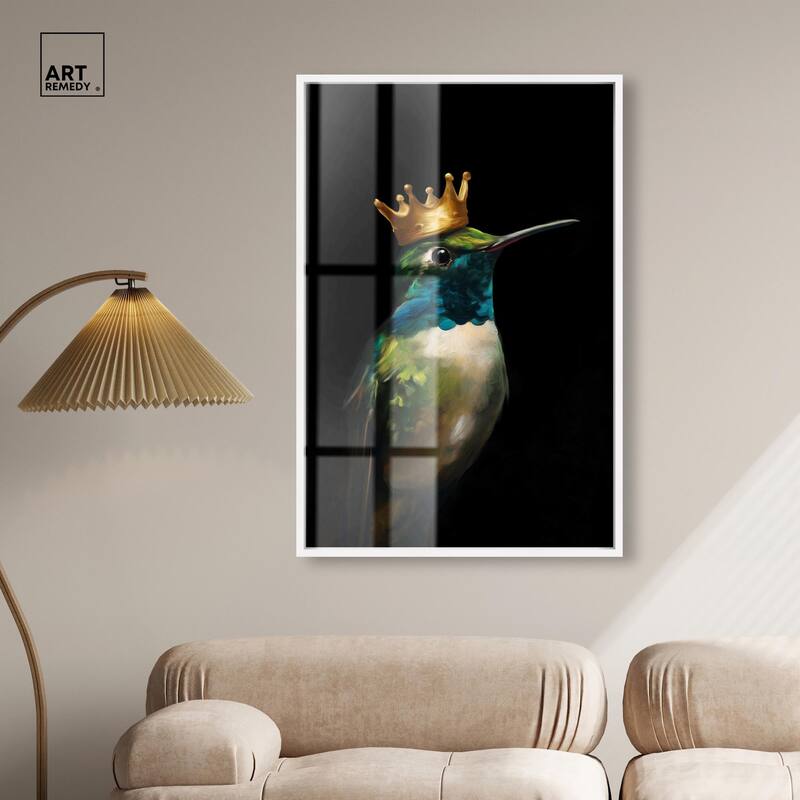 Crowned Azure Bird II Shadowbox by Art Remedy
