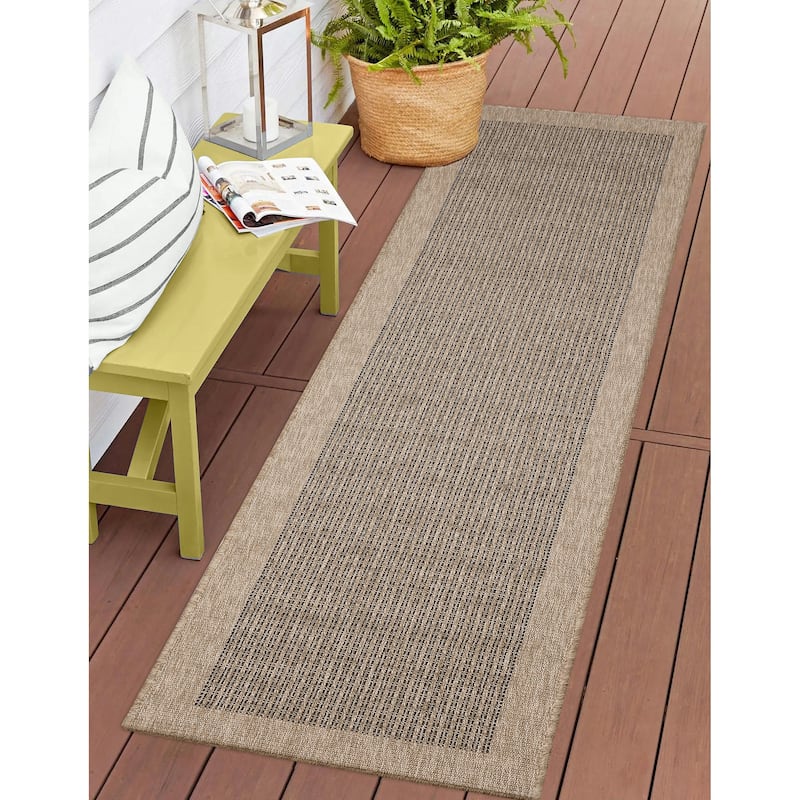 Liora Manne Sahara Texture Border Indoor/Outdoor Rug