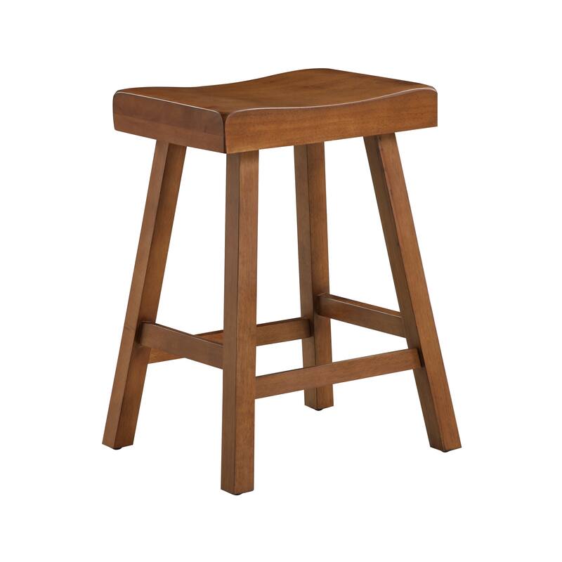 24 In Jackson Wood Saddle Barstool