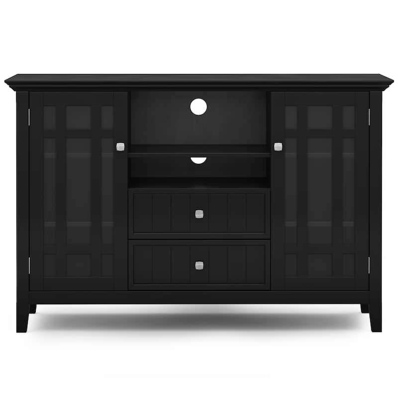 WYNDENHALL Freemont SOLID WOOD 53 inch Wide Transitional TV Media Stand For TVs up to 60 inches - 53"w x 16.5"d x 34.7" h