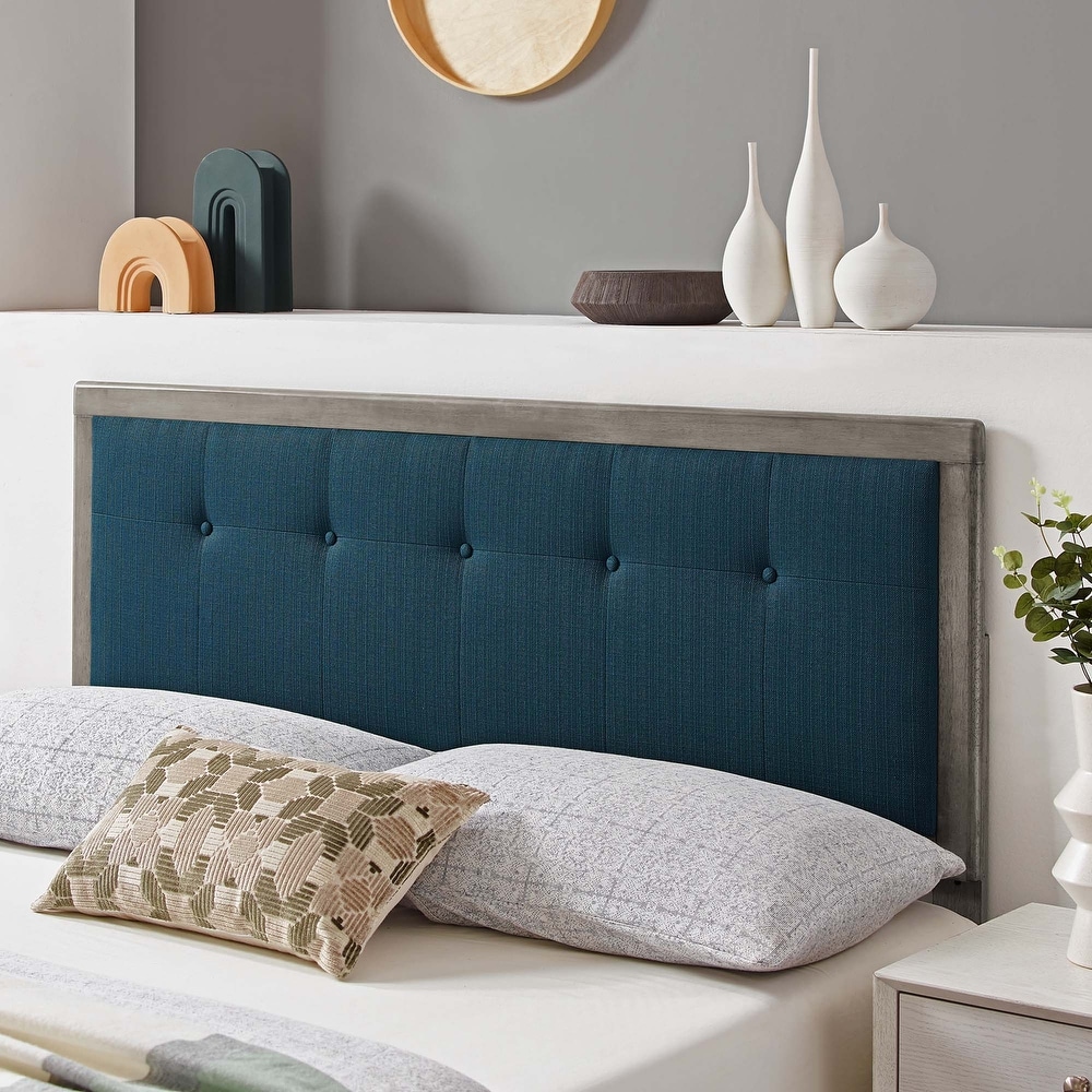 Blue wood hot sale headboard