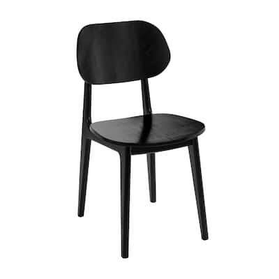 Commercial Solid Wood Dining Chair with Curved Backrest - 17.25"W x 20.75"D x 33.25"H