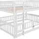 preview thumbnail 27 of 48, Full Over Full Low Bunk Bed with Fence and Ladder for Toddler Kids Teens,Elegant Children Bed