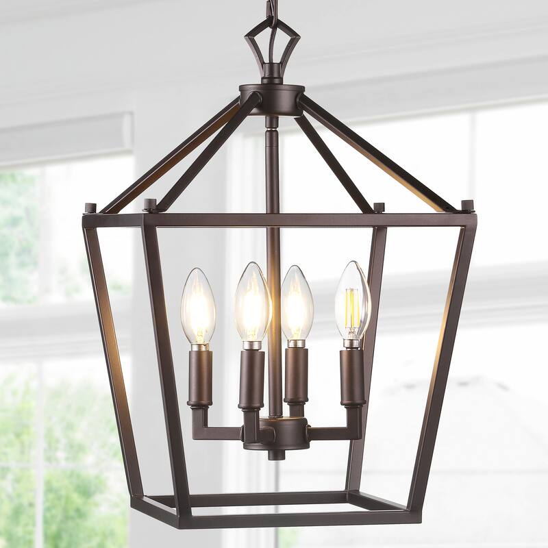 Marion Lantern Metal LED Pendant, by JONATHAN Y