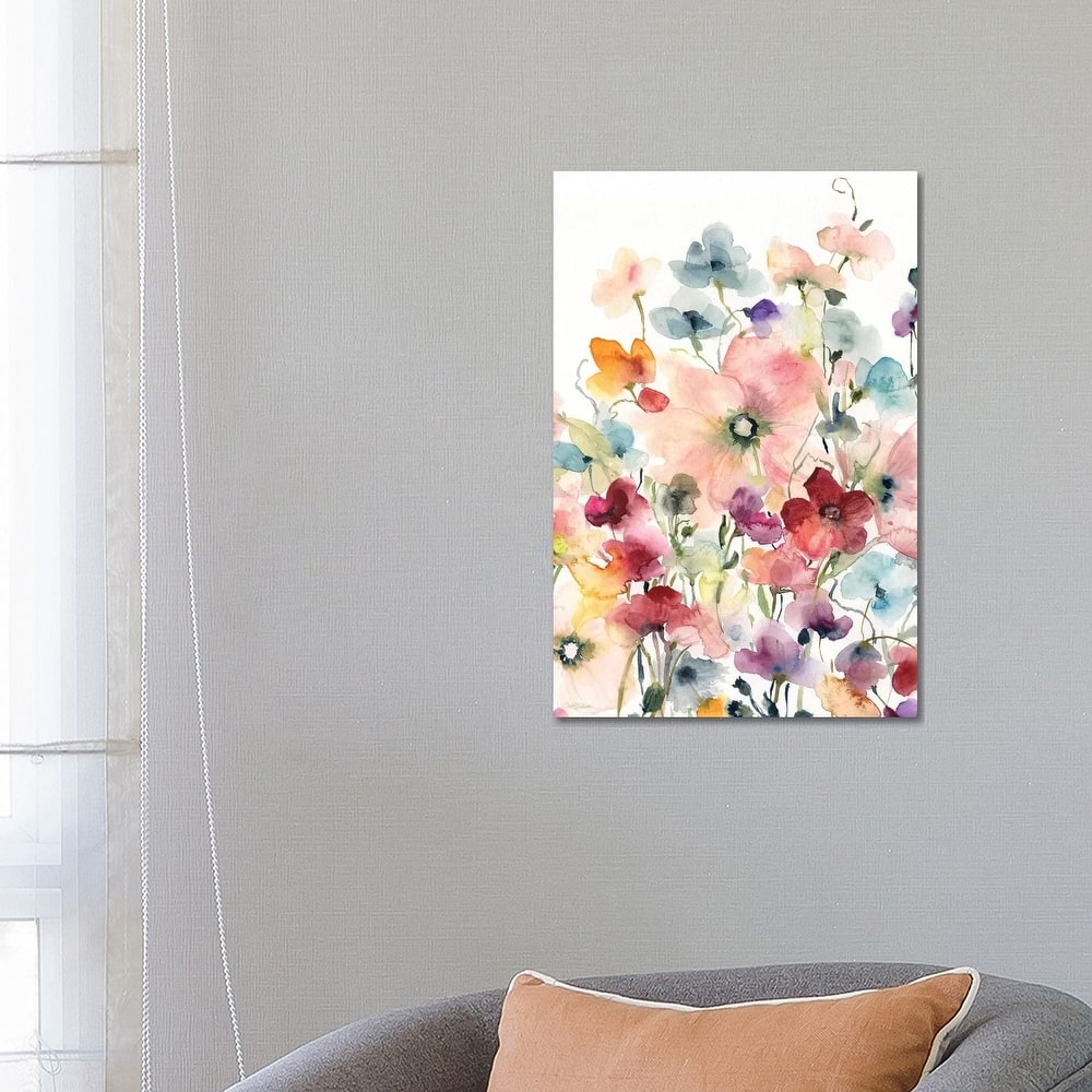 iCanvas "Poppies and Sweetpeas" by Carol Robinson Canvas Print