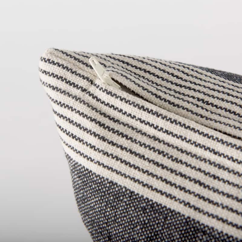 Nancy Beige w/ Black Stripe Detail Decorative Pillow Cover