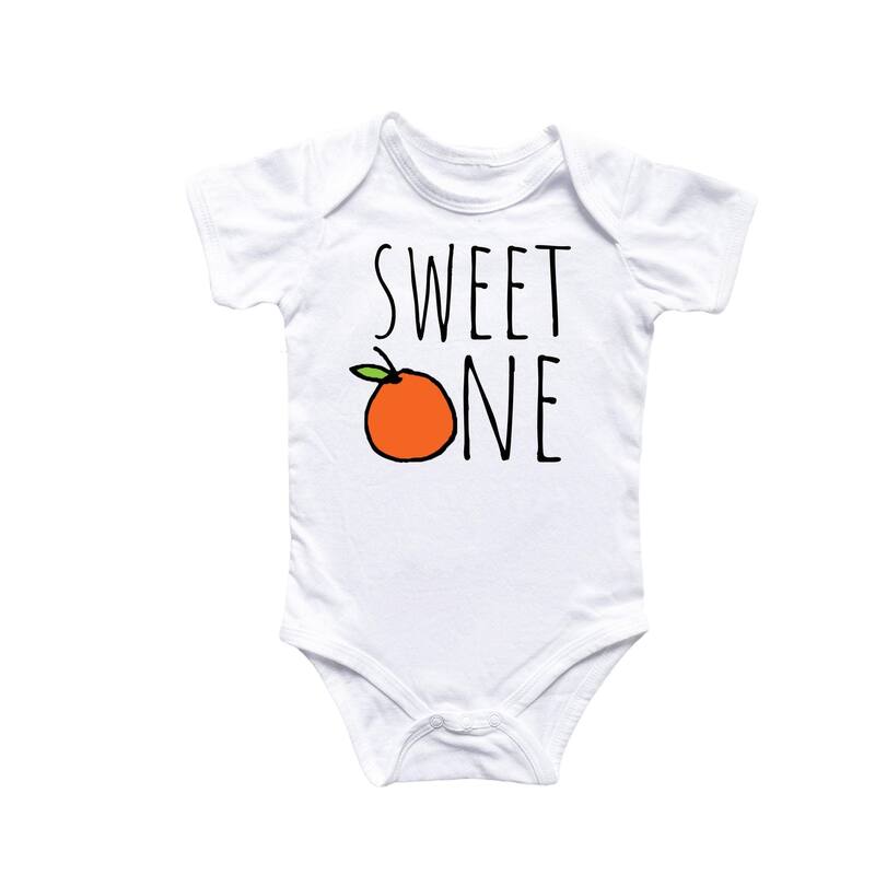 Sweet One Birthday Orange - Baby Boy Girl Clothes Infant Bodysuit Funny Cute Newborn - Pink - 0-3M
