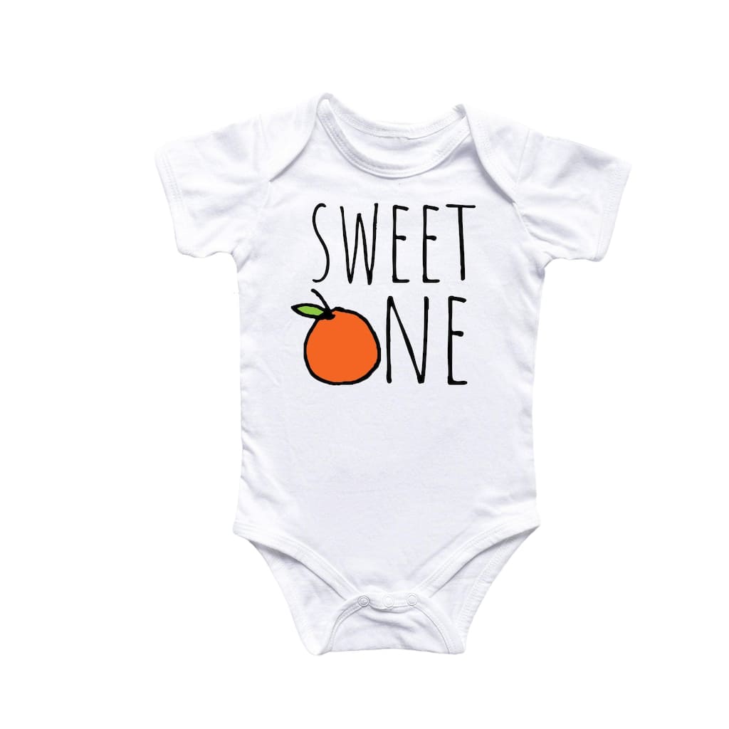 Sweet One Birthday Orange - Baby Boy Girl Clothes Infant Bodysuit Funny Cute Newborn