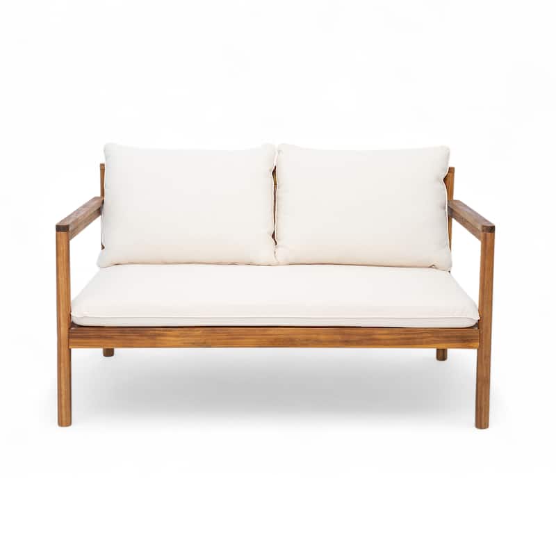 Christopher Knight Home- Elk Acacia Wood Outdoor Chat Set