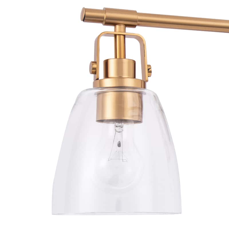 Brilliance Modern Farmhouse 3-Light Gold Vanity Light - 24"L x 7"W x 10.5"H