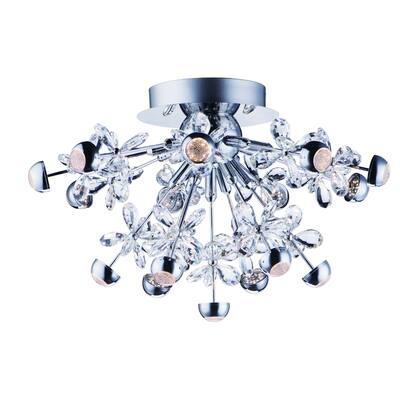 Modern Interiors LED Flush Mount Supernova Polished Chrome - Exact Size