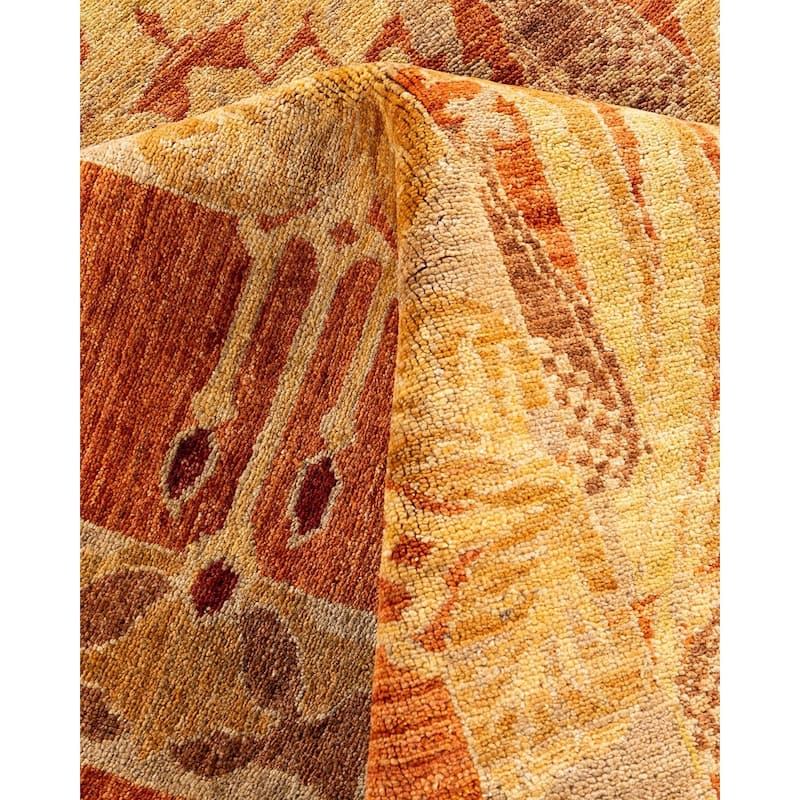Contemporary Overdyed Wool Hand Knotted Area Rug - 7' 10" x 9' 7"