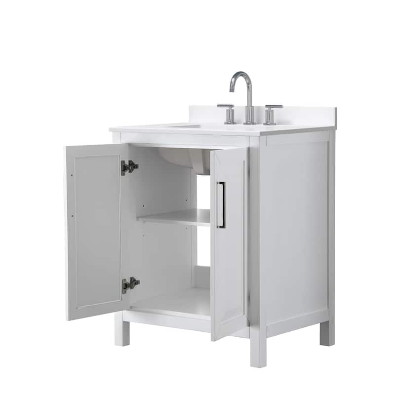 Daria 30-inch Single Vanity, 3 Hole Quartz Top