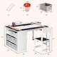 preview thumbnail 8 of 8, Kids Art Table and 2 Chairs,Toddler Craft and Play Wood Activity Table