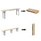 preview thumbnail 3 of 5, Outsunny Wooden Indoor/ Outdoor Folding Picnic Table Set