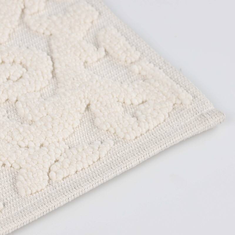 Blue Nile Mills Elegant Floral Scroll Textured Machine Washable Bath Rugs, Set of 2
