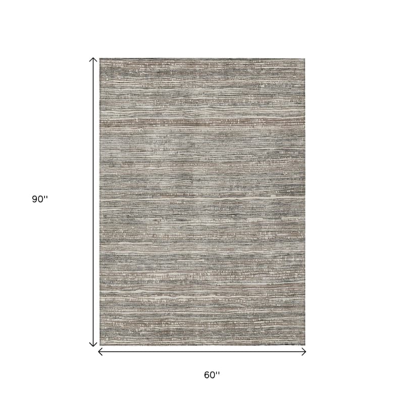 HomeRoots Striped Transitional Rectangle Outdoor Rug
