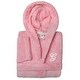 preview thumbnail 22 of 69, Sweet Kids 100% Polyester SUPER PLUSH Double Brushed Hooded Bathrobe with White Script Monogram G - Large