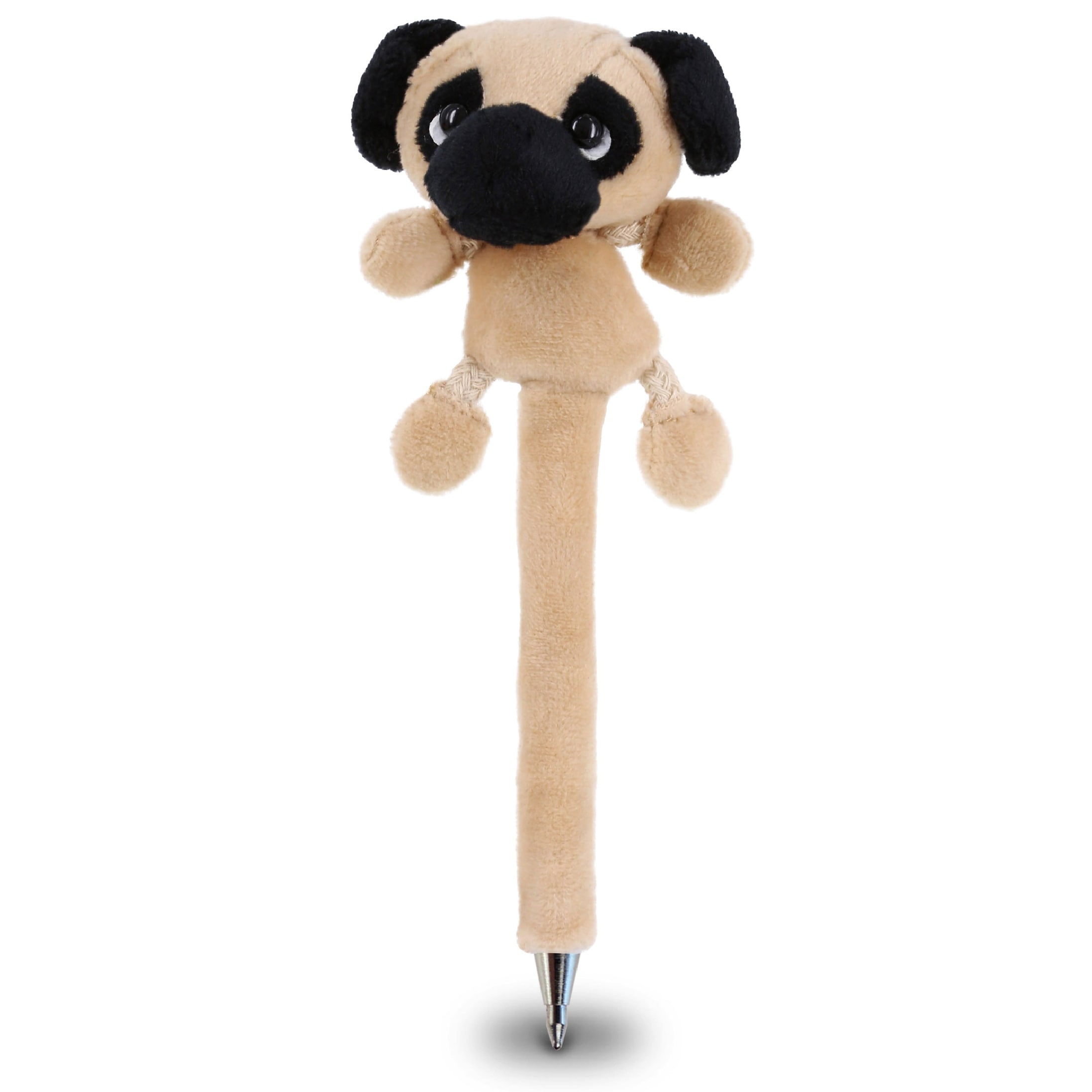 DolliBu Pug Dog Plush Pen - Soft Stuffed Animal Ballpoint Pen