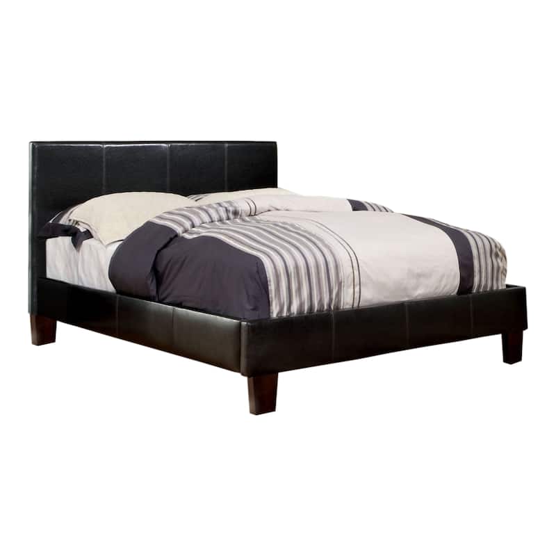 Anita I Contemporary Faux Leather Upholstered Platform Bed
