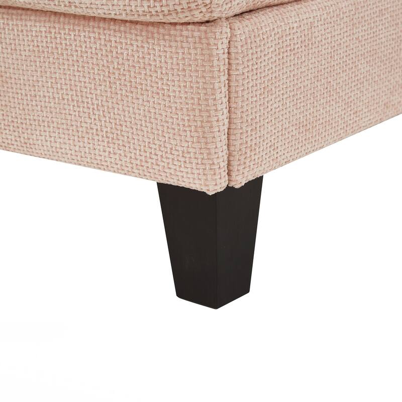 Modern Chaise Lounge Sofa 57.1" Sofa Bed Upholstered Lounge Sofa Chair with Adjustable Backrest and LED Light Strip