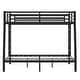 preview thumbnail 7 of 9, Space-Saving and Noise Reduced Design Bunk Bed for Teens and Adults, Full XL over Queen, Black