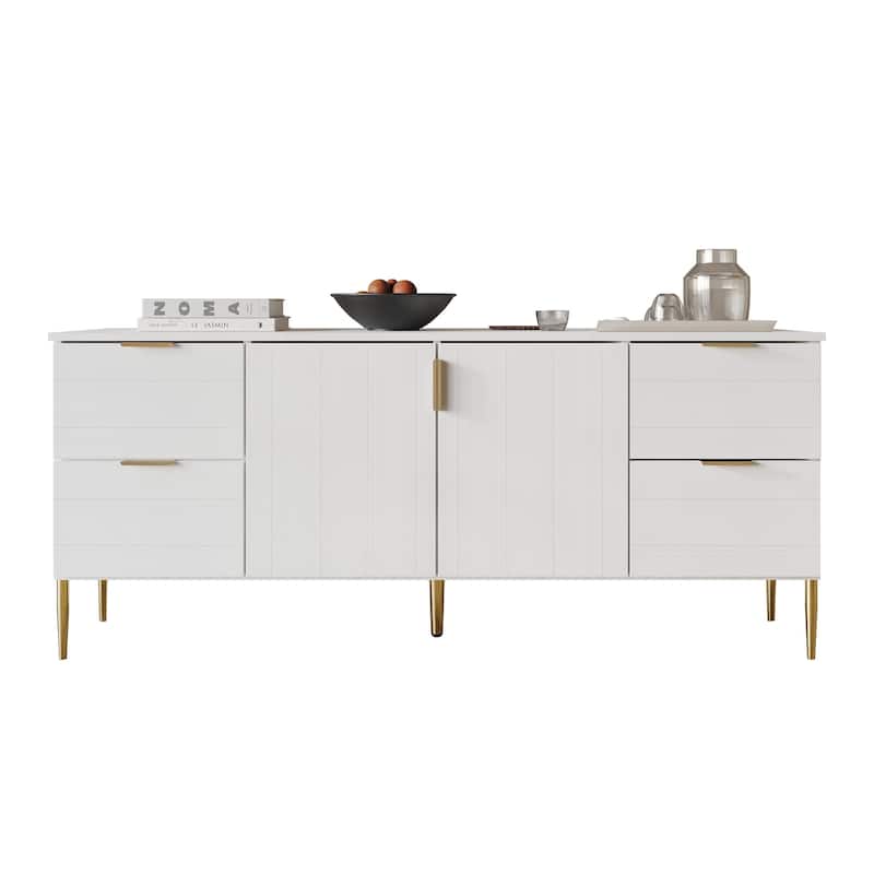 CraftPorch Modern and Luxury Clean-Lines Sideboard - White