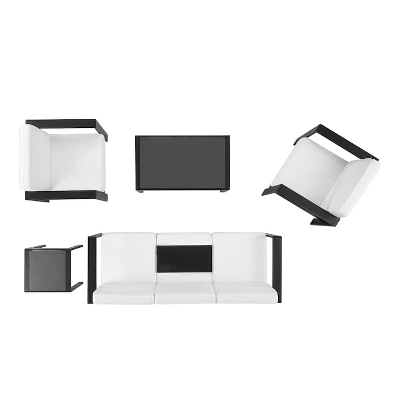 Linon Nordwind Aluminum Outdoor 5-Piece Patio Set