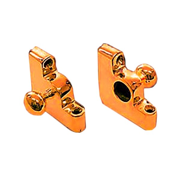 Pair Carpet Rod Brackets Solid Brass Ball End Cap ...