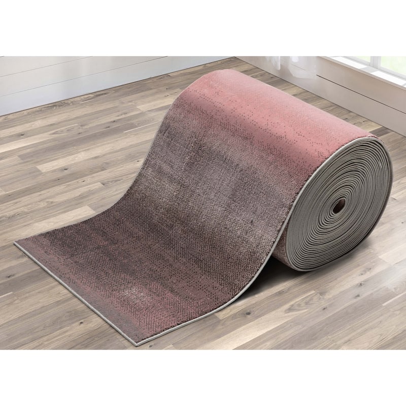 Custom Size Runner Barclay Eslem Ombre Modern Stair Rug -27 Inch Wide