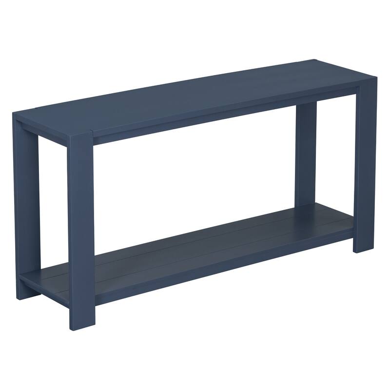 59.8" MDF Console Table with Bottom Shelf and Minimalist Design