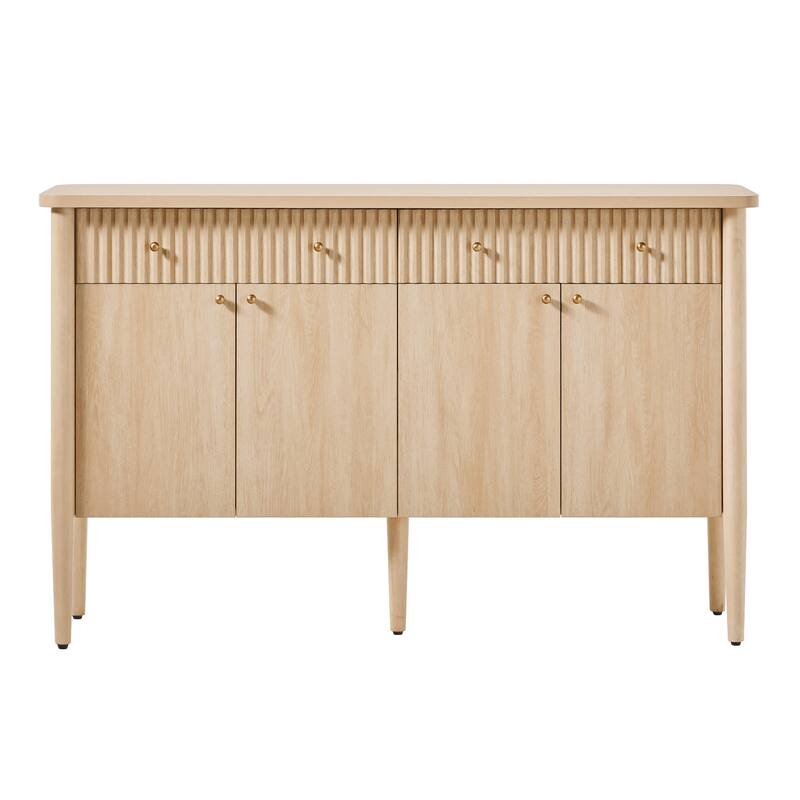 Walker Edison Modern Fluted Wood Buffet Sideboard with Storage