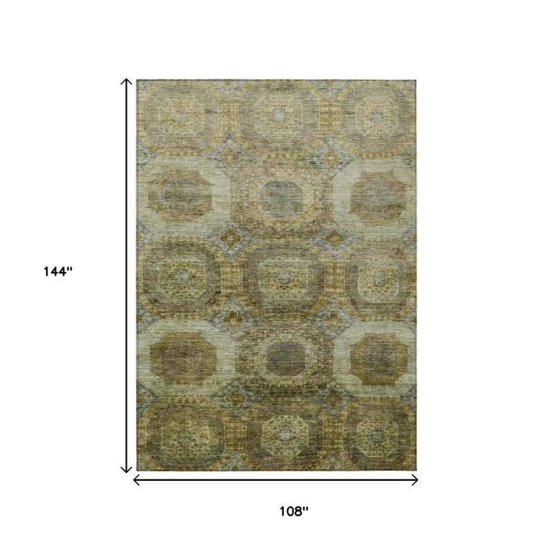HomeRoots Medallion Transitional Rectangle Outdoor Rug