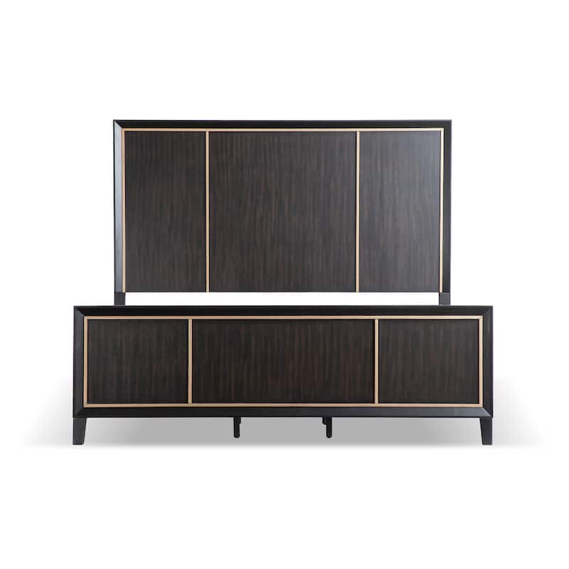 Furniture of America Nyx Modern Espresso 3-Piece Solid Wood Panel Bedroom Set