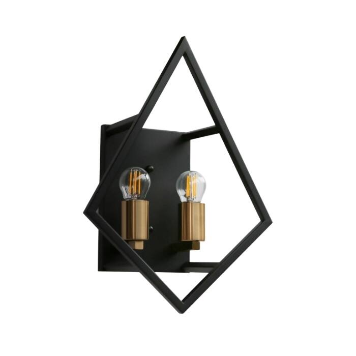 Modern lights and bulbs matte black, gold brushed wall sconces metal hall lights - N/A