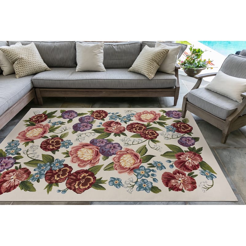 Liora Manne Marina Secret Garden Indoor/Outdoor Area Rug