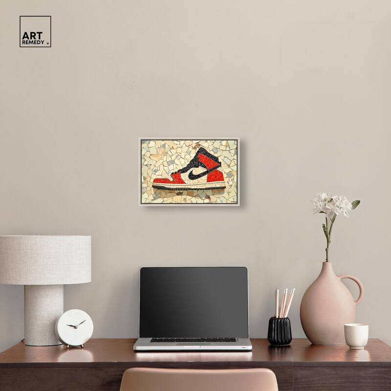 Mosaic Sneaker Canvas by Art Remedy