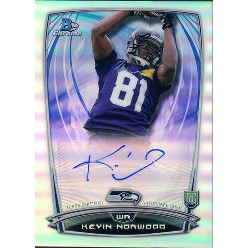 Shop Signed Norwood Kevin Seattle Seahawks 2014 Bowman Crome