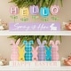 preview thumbnail 1 of 16, Glitzhome Easter Wooden/Metal Tulips/Bunny Family Spring Theme Table Decor