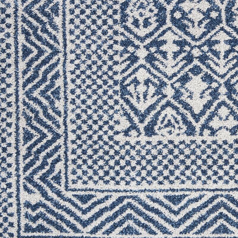 Carson Carrington Rantorp Royal Moroccan Blue/Grey Area Rug