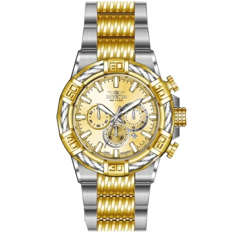 Invicta Men's 49902 Bolt Quartz VD53 Brass Dial Watch - Gold