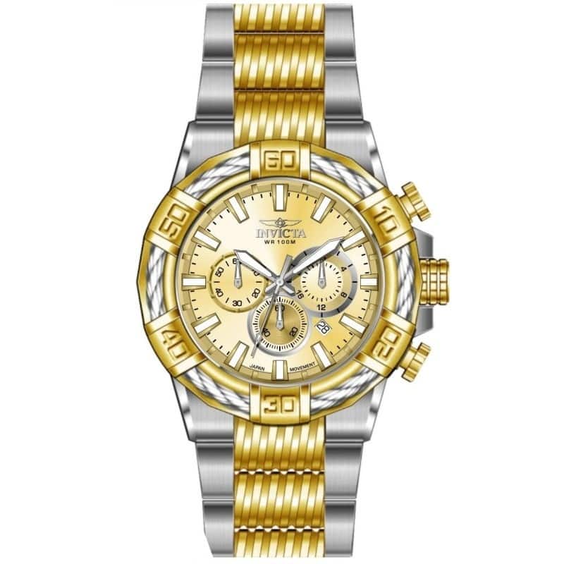 Invicta Men's 49902 Bolt Quartz VD53 Brass Dial Watch - Gold