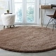 preview thumbnail 55 of 239, SAFAVIEH Santa Monica Shag Einara 2-inch Thick Area Rug 6'7" Round - Taupe - Round