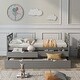 preview thumbnail 1 of 37, Twin Size Wooden Daybed with 2 Drawers and Trundle for Kids Teens Grey - Twin