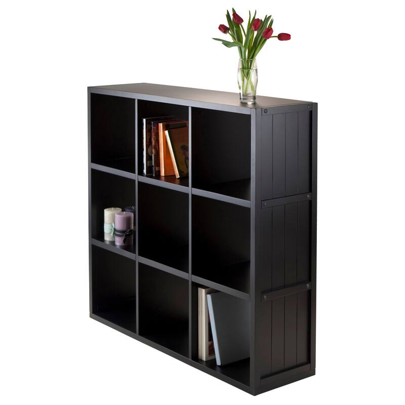 Timothy 3x3 Storage Cube Shelf, Black - 37.76 x 11.81 x 40.08 inches