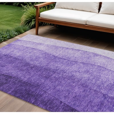 HomeRoots Ombre Transitional Rectangle Outdoor Rug