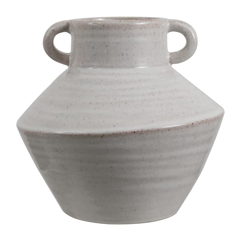 SAFAVIEH Home Lina 9-inch Antique White Ceramic Vase With Handles