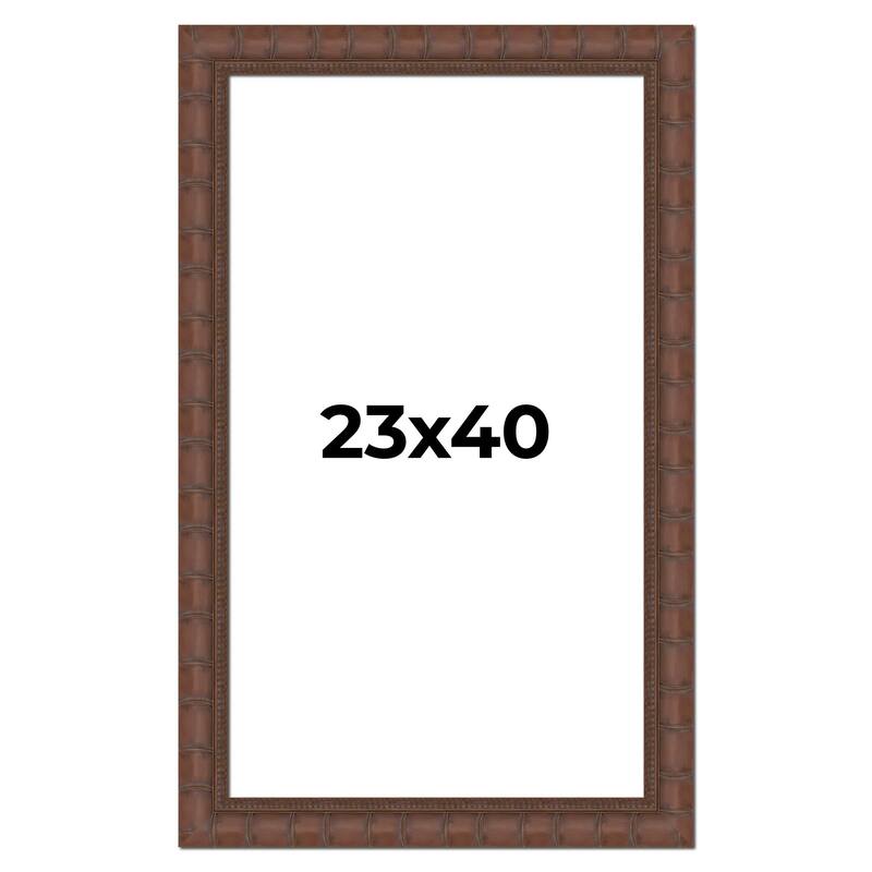23x40 Frame Pewter Solid Wood Picture Frame Width 1.625 Inches | Interior Frame Depth 0.6875 Inches